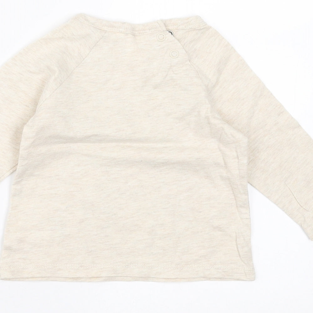 H&M Girls Beige   Basic T-Shirt Size 3-6 Months  - Mickey mouse