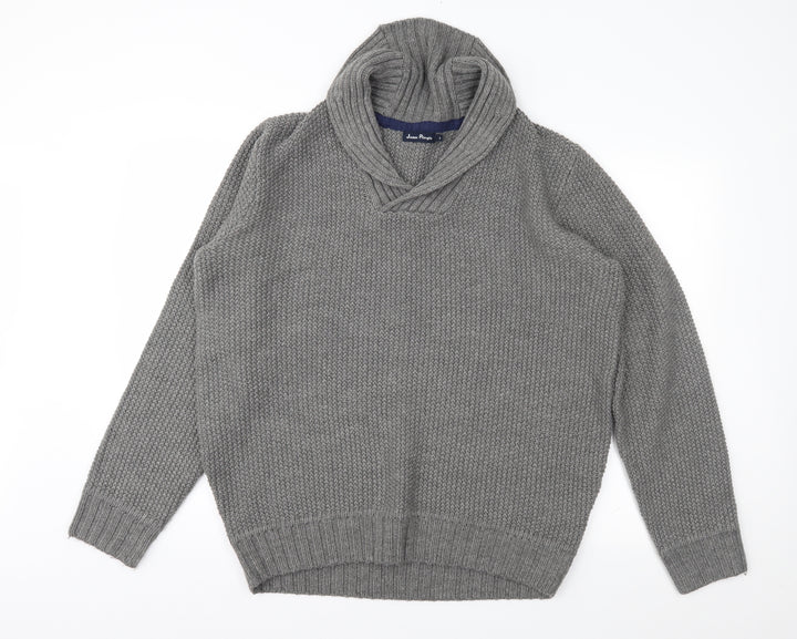EWM Mens Grey Pullover Jumper Size L