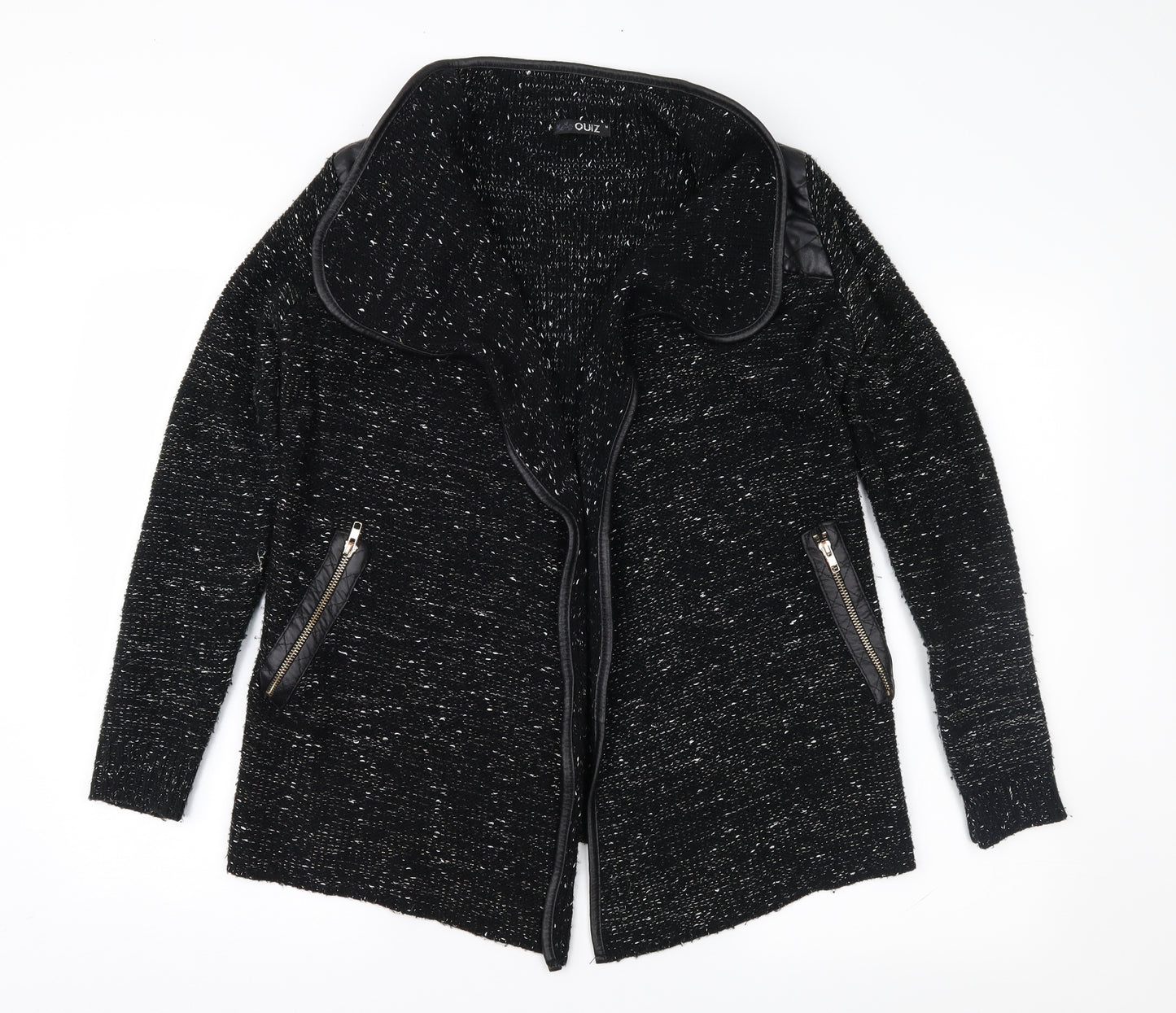 Quiz Womens Black   Jacket Coatigan Size M