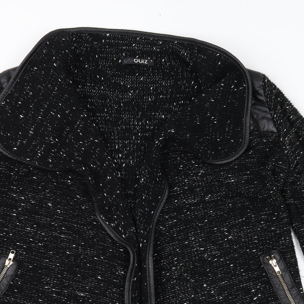 Quiz Womens Black   Jacket Coatigan Size M