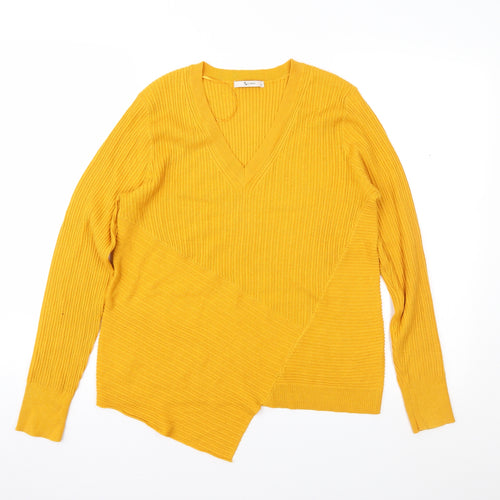 TU Womens Yellow   Pullover Jumper Size 12
