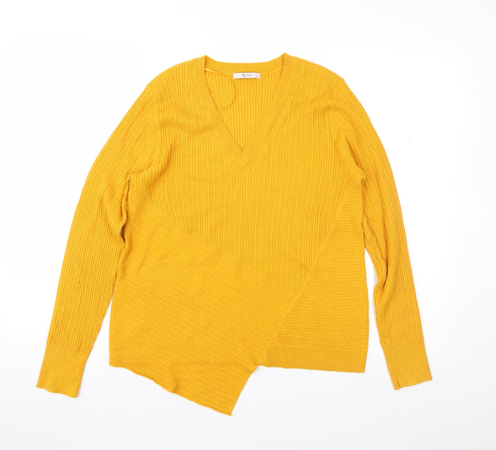 TU Womens Yellow   Pullover Jumper Size 12