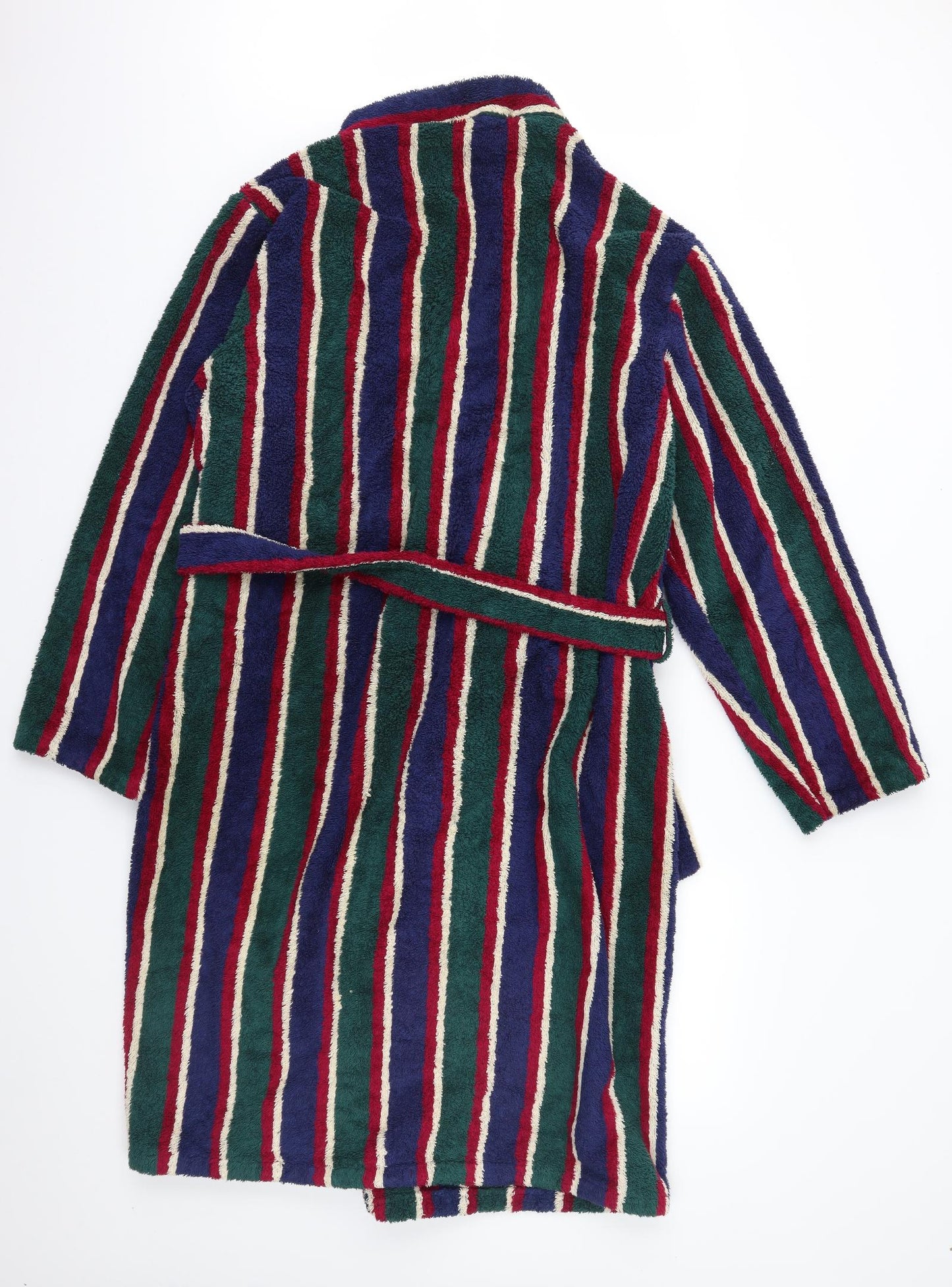 St Michael Mens Multicoloured Striped Terry  Robe Size M