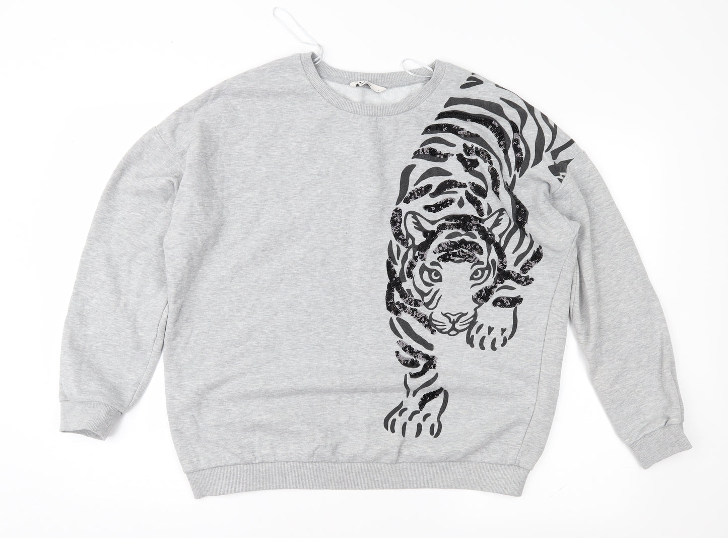 TU Womens Grey   Pullover Sweatshirt Size 16