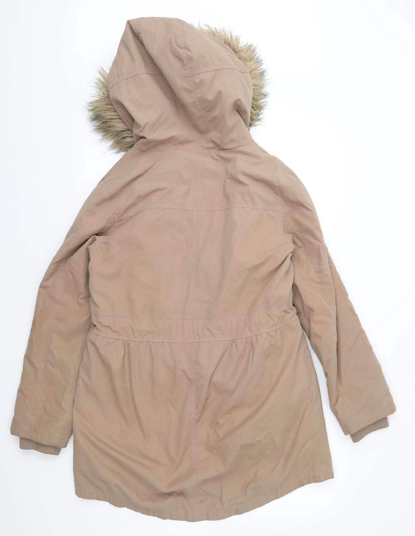 Oasis Womens Beige   Parka Coat Size M