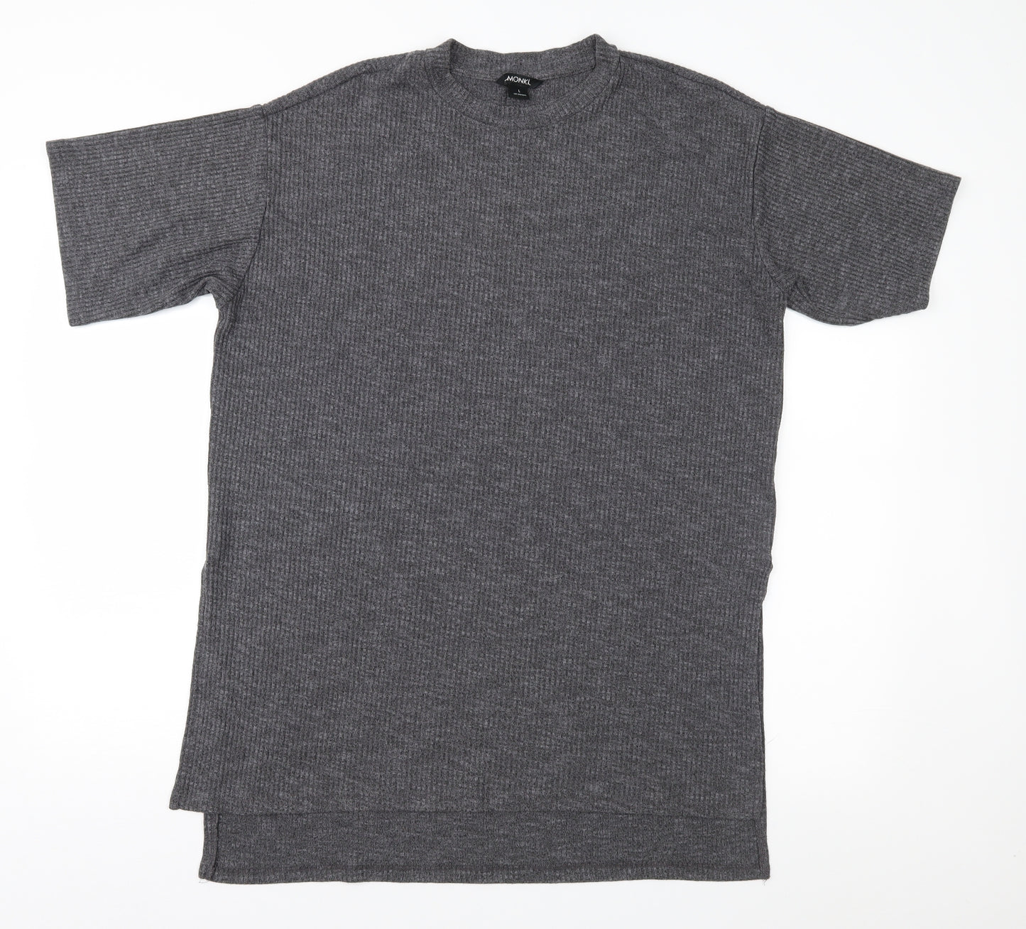 Monki Womens Grey   Basic T-Shirt Size L