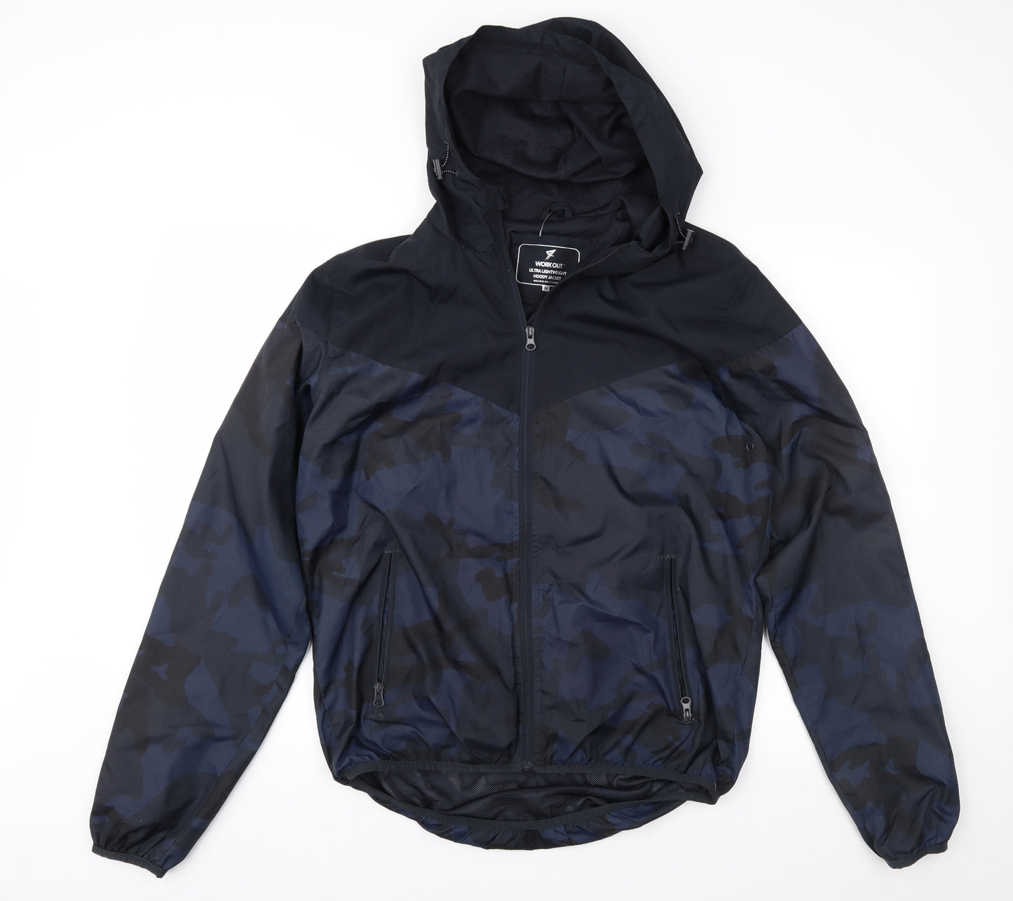 Cedar Wood State Mens Blue Camouflage  Anorak Jacket Size M