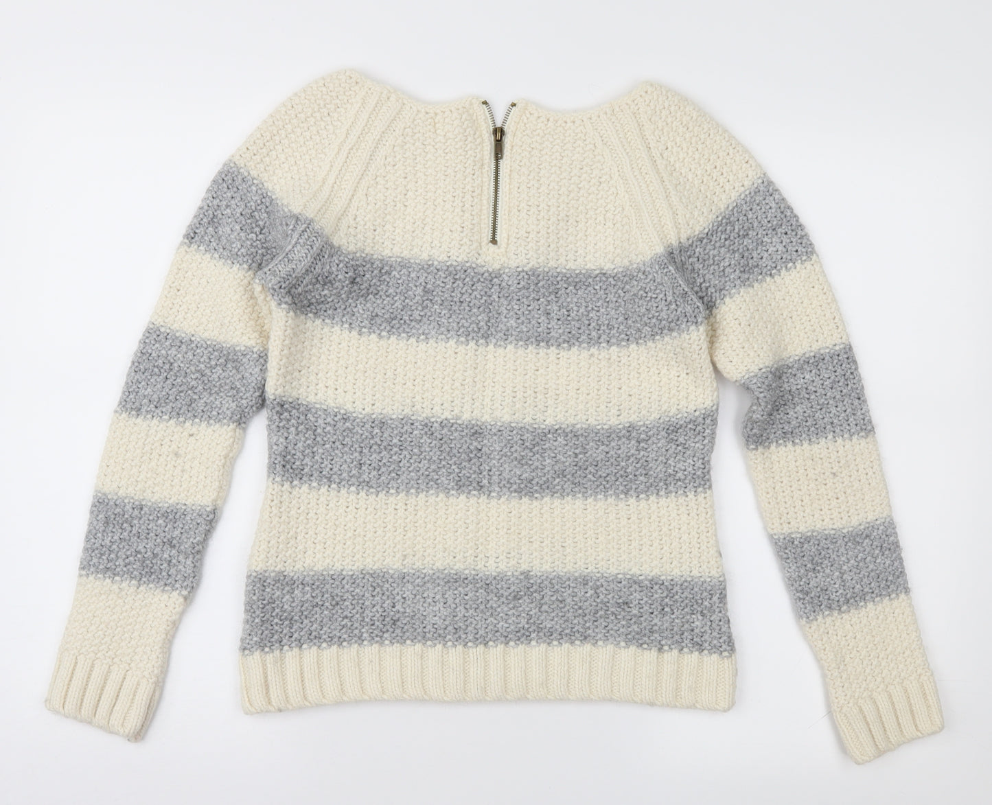 NEXT Womens Ivory Striped  Pullover Jumper Size S