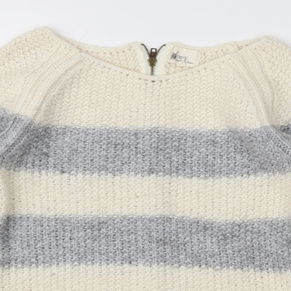 NEXT Womens Ivory Striped  Pullover Jumper Size S