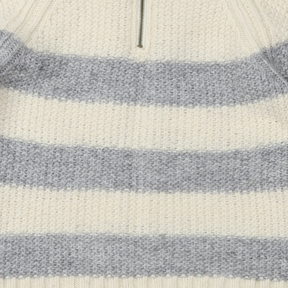 NEXT Womens Ivory Striped  Pullover Jumper Size S