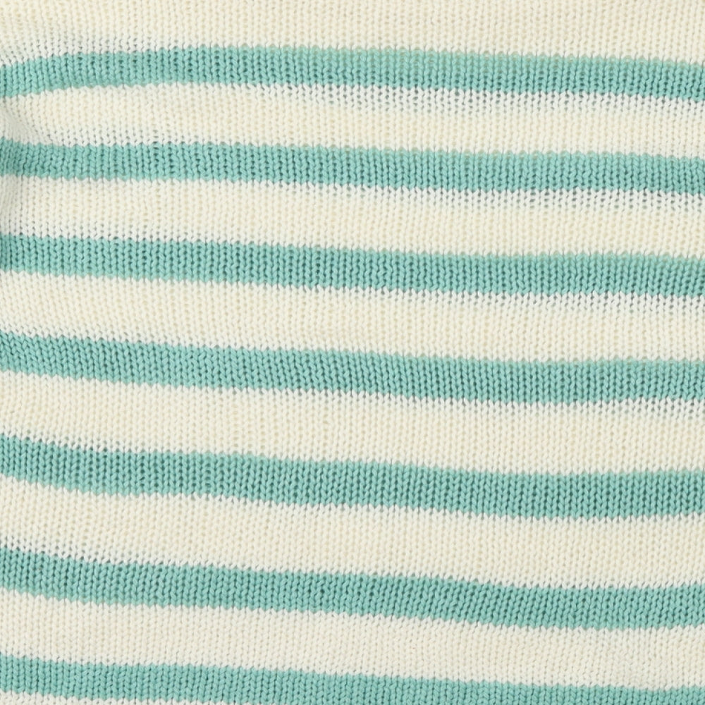 Select Womens Ivory Striped  Pullover Jumper Size 14