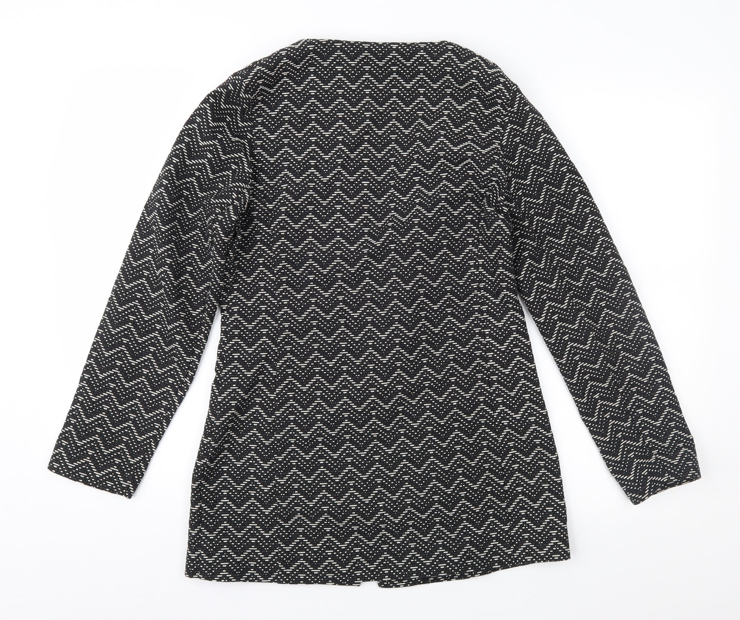 Belle Vere Womens Black Geometric  Jacket  Size 12