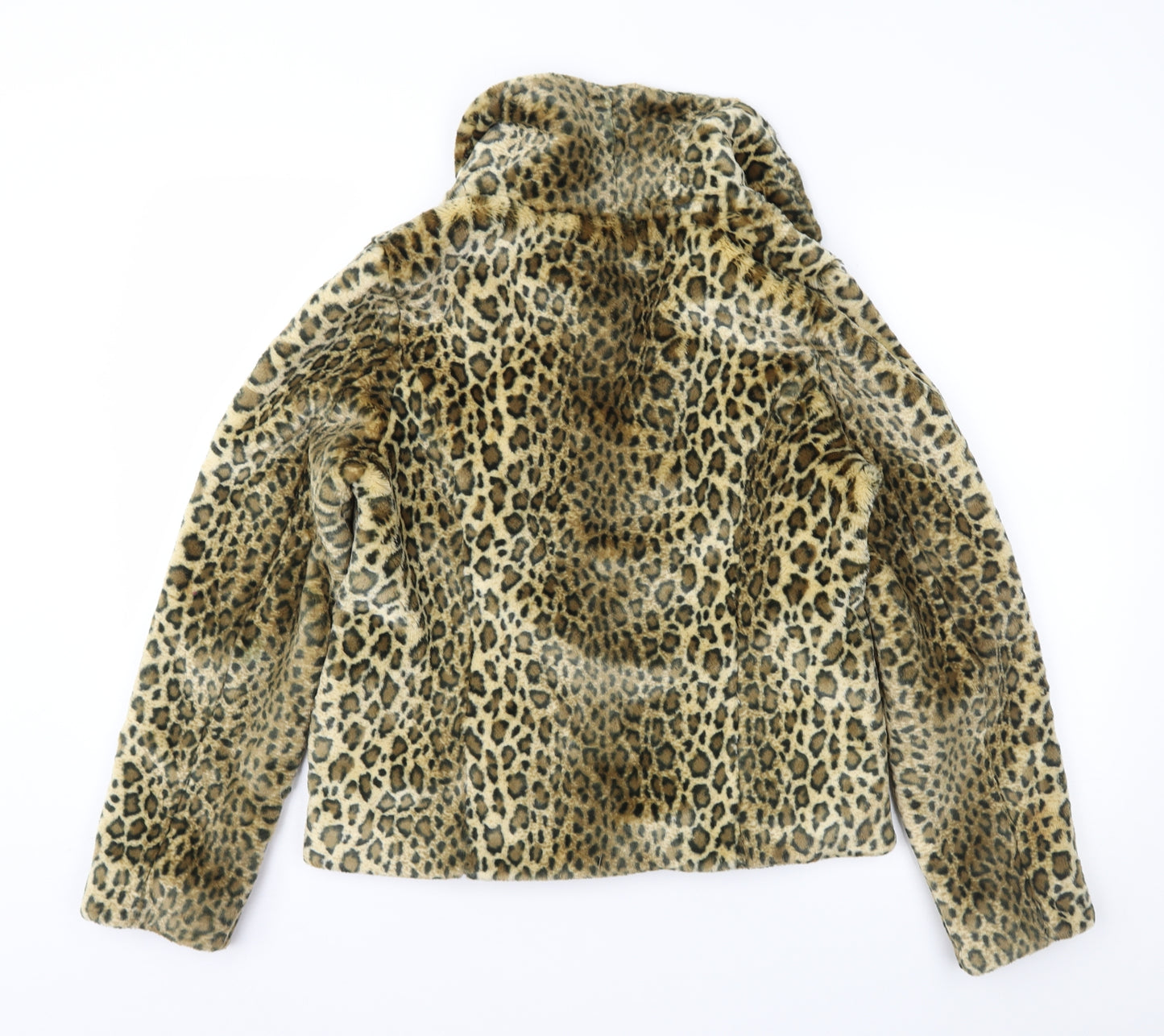 Miso Womens Brown Animal Print  Jacket  Size 12