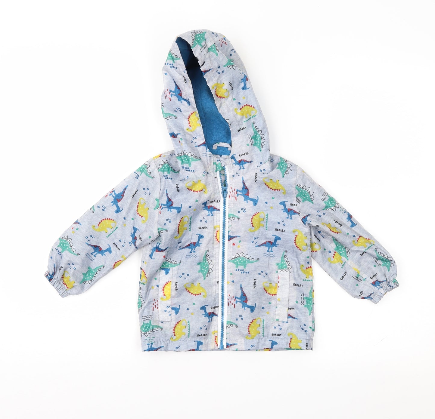 George Boys Grey Geometric  Anorak Jacket Size 12-18 Months