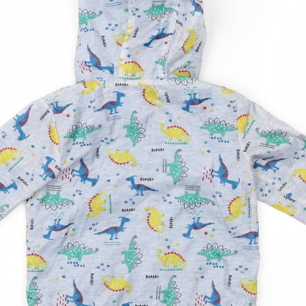 George Boys Grey Geometric  Anorak Jacket Size 12-18 Months