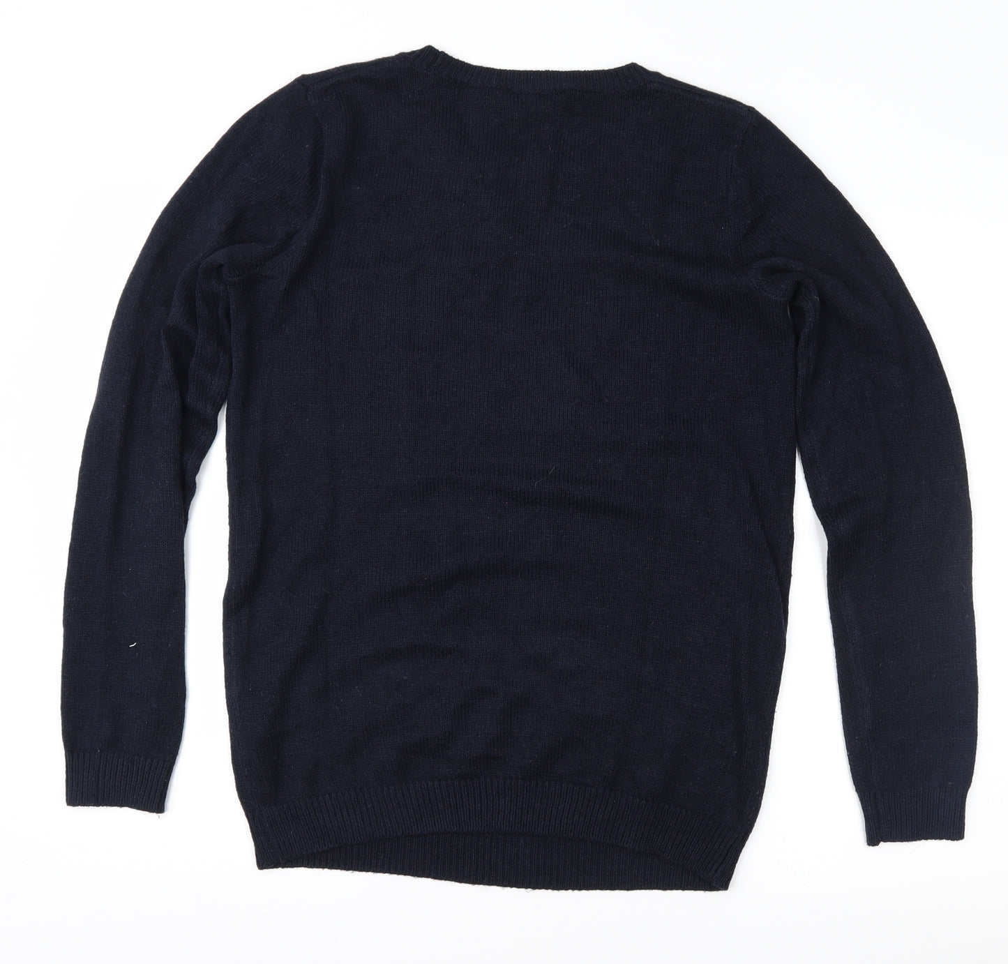 Dorothy Perkins Womens Black Fair Isle  Pullover Jumper Size 10