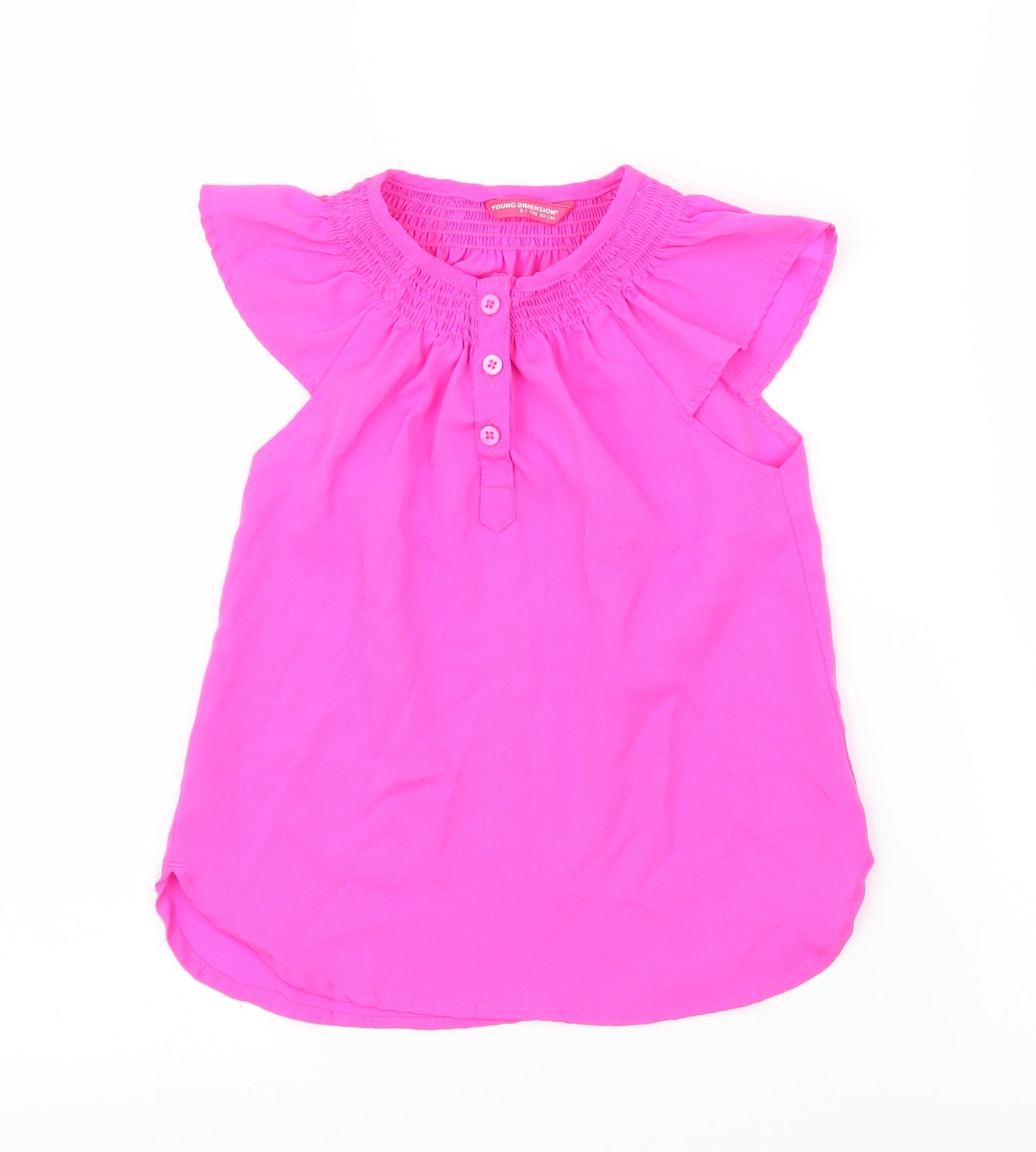 Young Dimension Girls Pink   Basic Blouse Size 6-7 Years