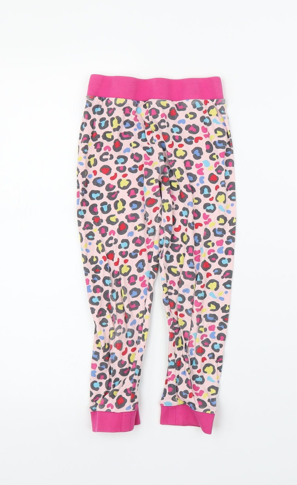 Mini Club Girls Pink Animal Print  Carrot Trousers Size 4-5 Years - Leopard print