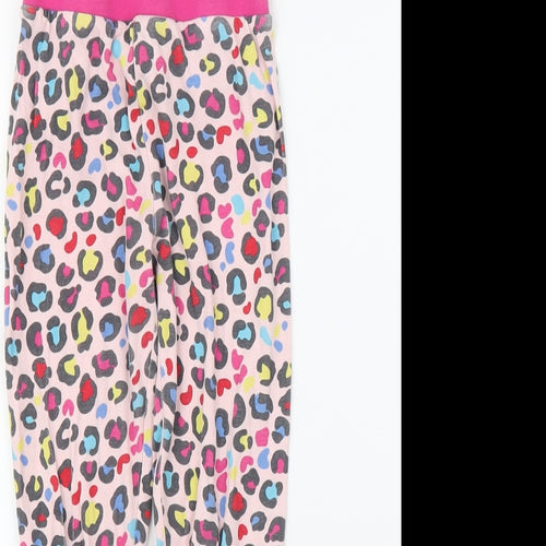 Mini Club Girls Pink Animal Print  Carrot Trousers Size 4-5 Years - Leopard print