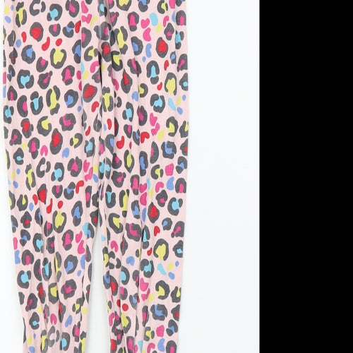Mini Club Girls Pink Animal Print  Carrot Trousers Size 4-5 Years - Leopard print