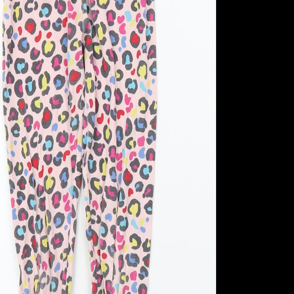 Mini Club Girls Pink Animal Print  Carrot Trousers Size 4-5 Years - Leopard print