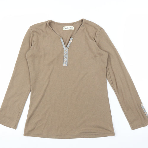 Eunice Lai Womens Beige   Basic Blouse Size S