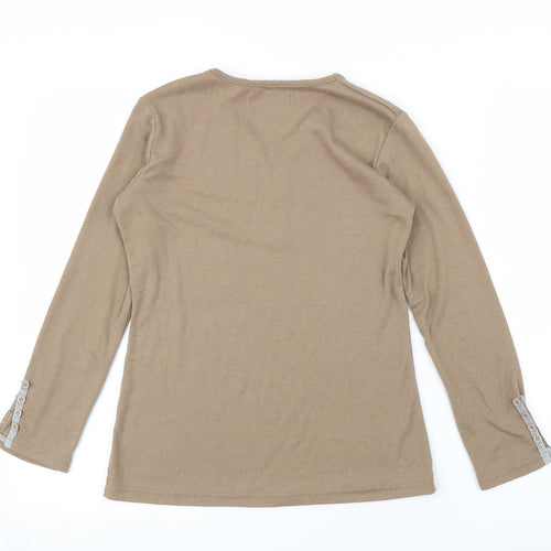 Eunice Lai Womens Beige   Basic Blouse Size S