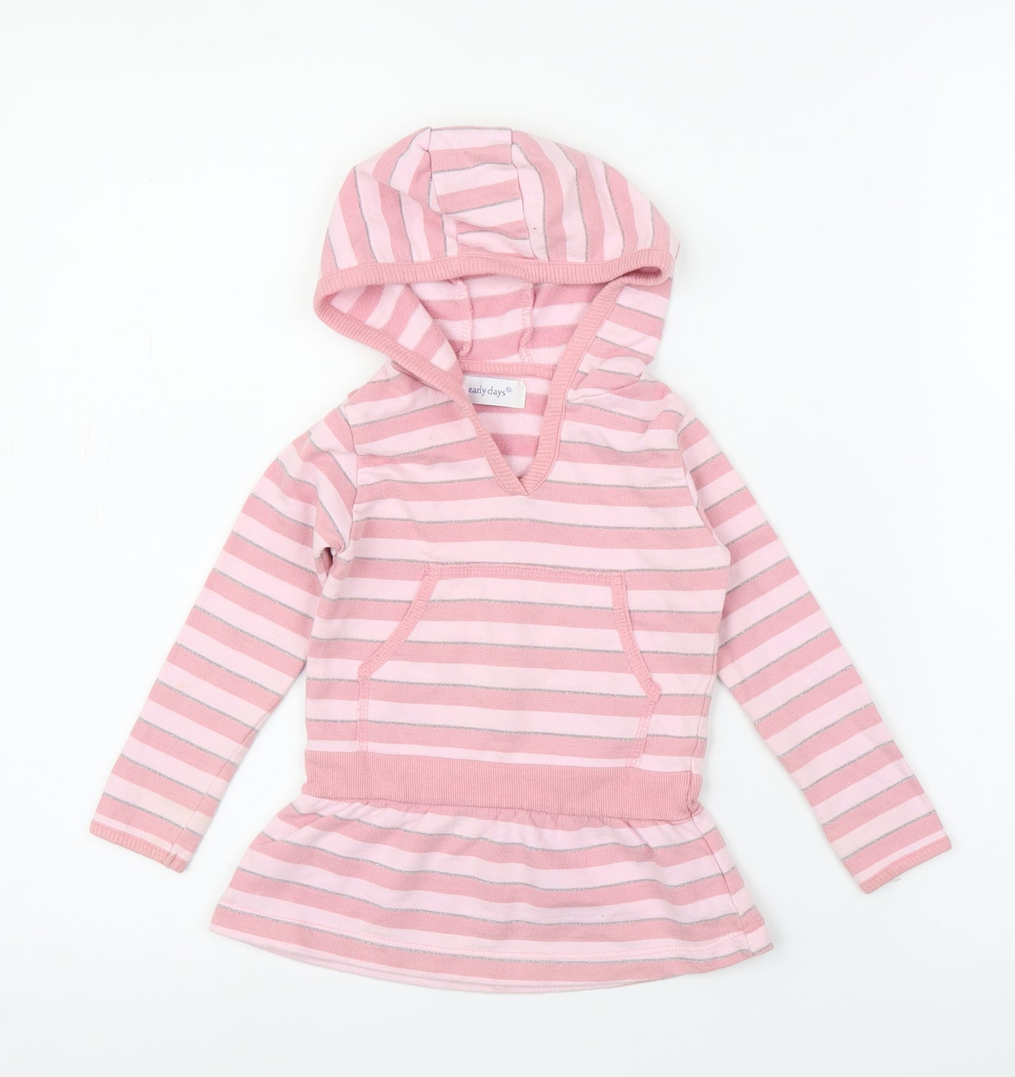 Early Days Girls Pink Striped  Pullover Jumper Size 9-12 Months  - Hoodie, Tunic