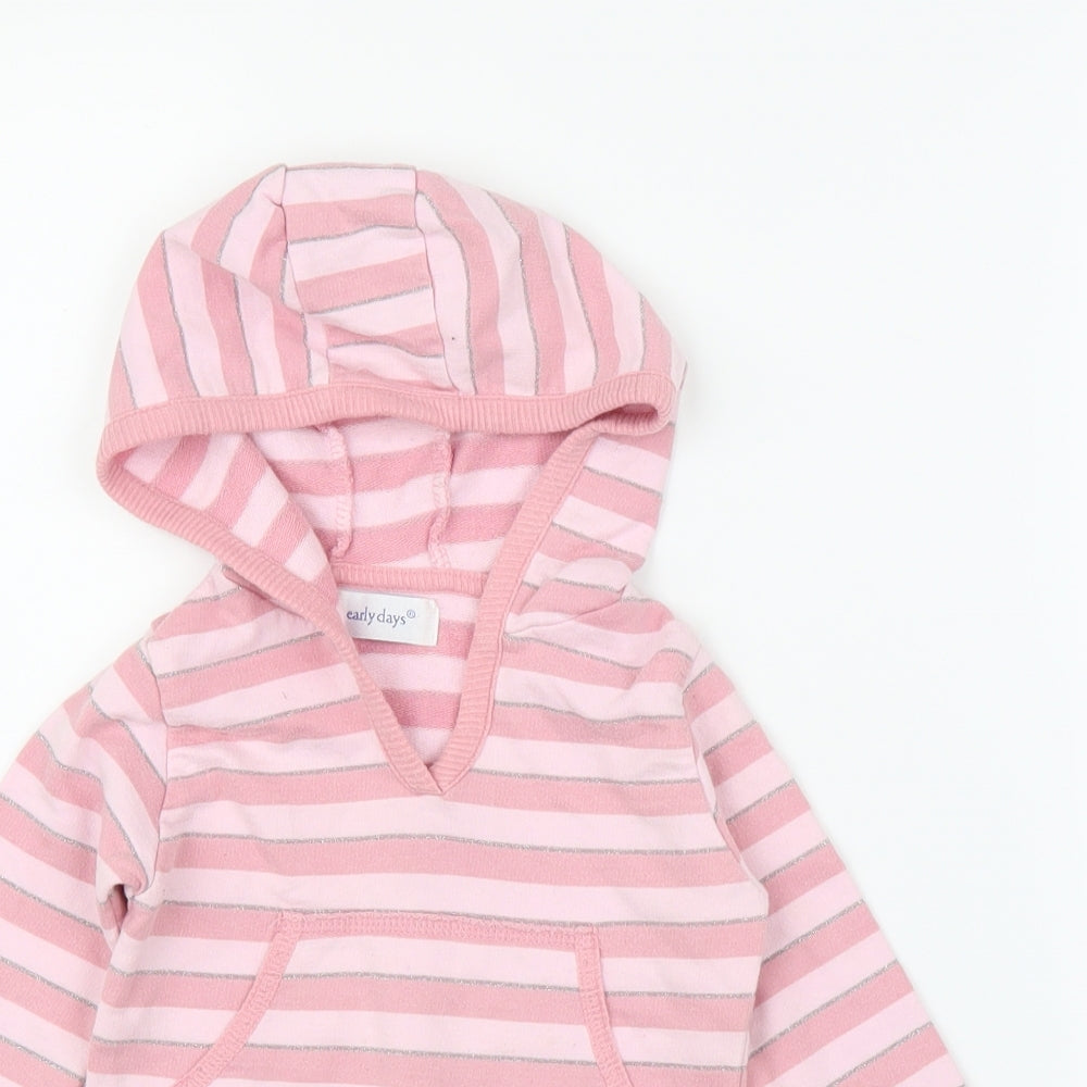 Early Days Girls Pink Striped  Pullover Jumper Size 9-12 Months  - Hoodie, Tunic