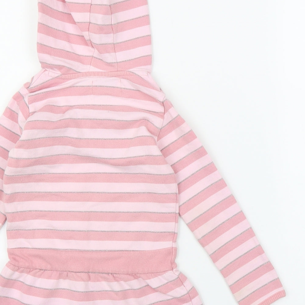Early Days Girls Pink Striped  Pullover Jumper Size 9-12 Months  - Hoodie, Tunic