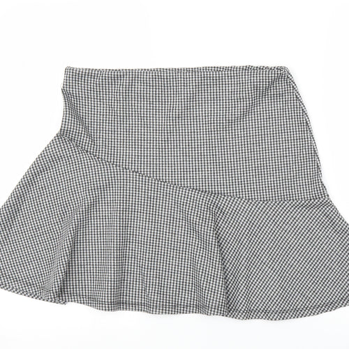 Primark Womens Black Houndstooth  Mini Skirt Size 14