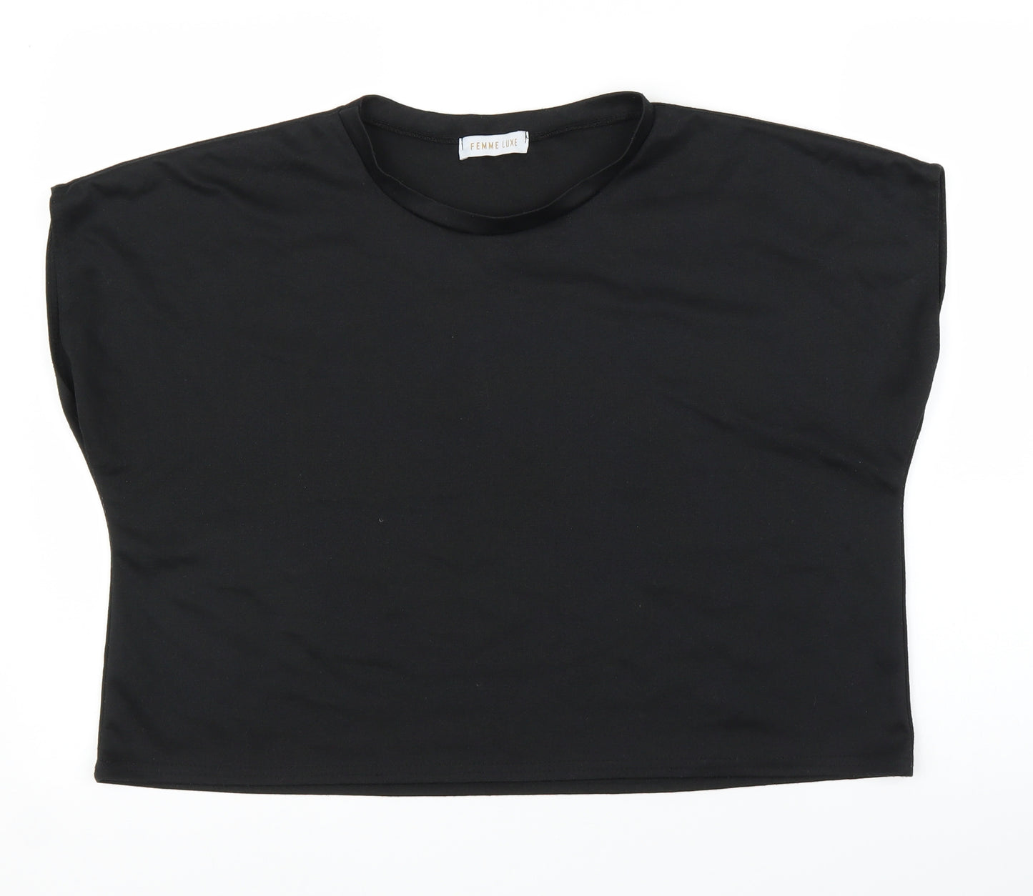 Femme Luxe Womens Black   Basic Blouse Size M