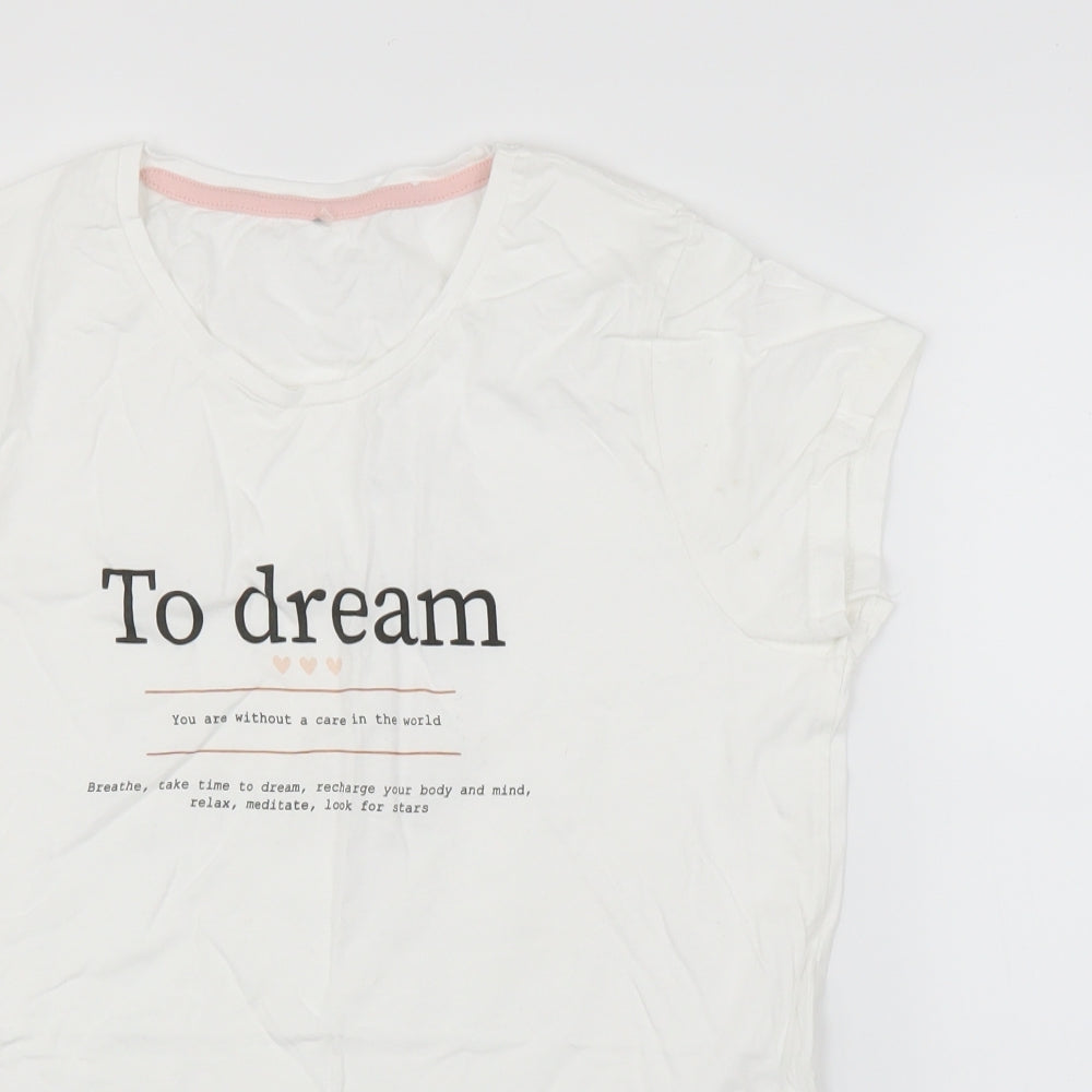 George Womens White   Top Pyjama Top Size 14