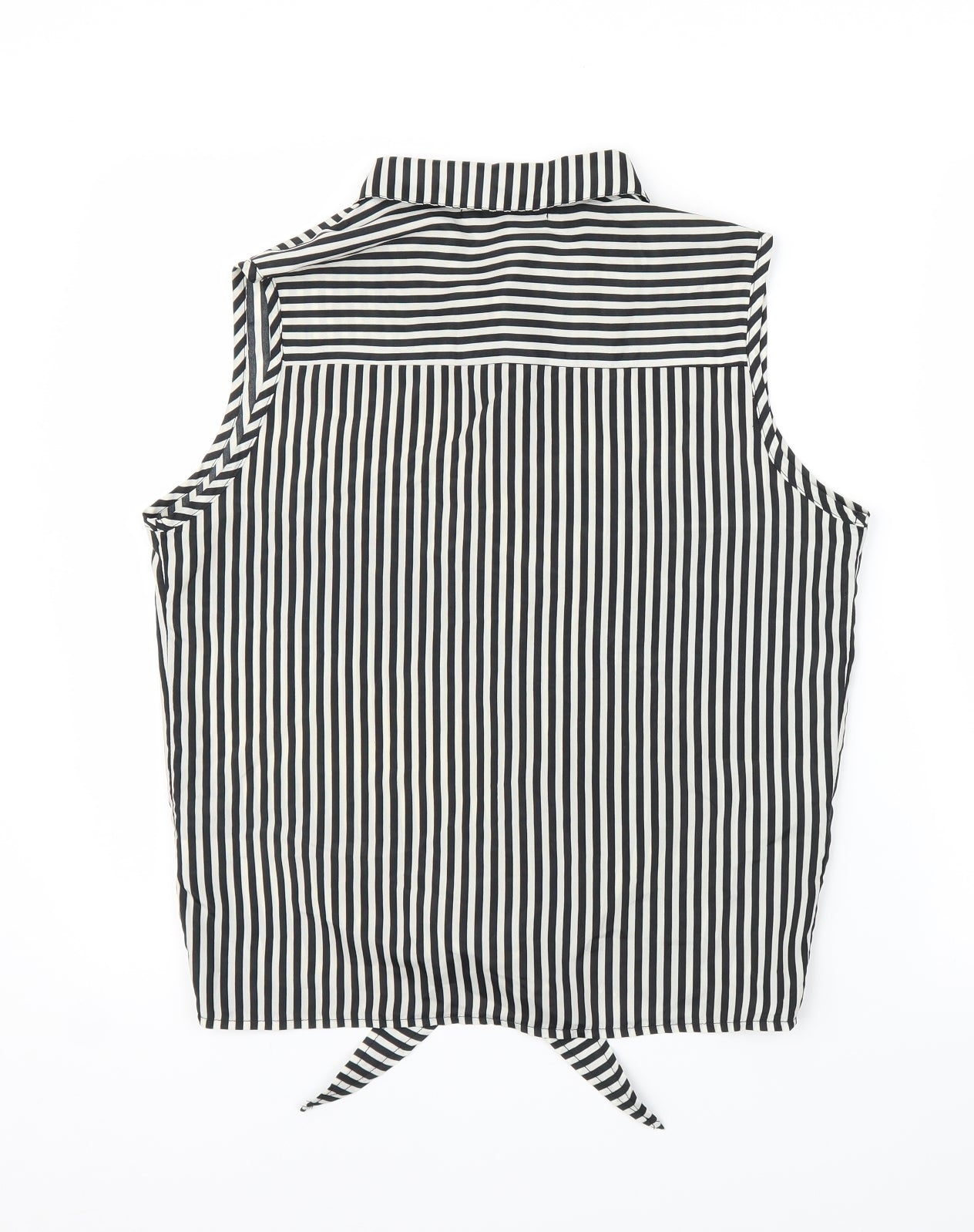 Cameo Rose Womens Black Striped  Basic Button-Up Size 14