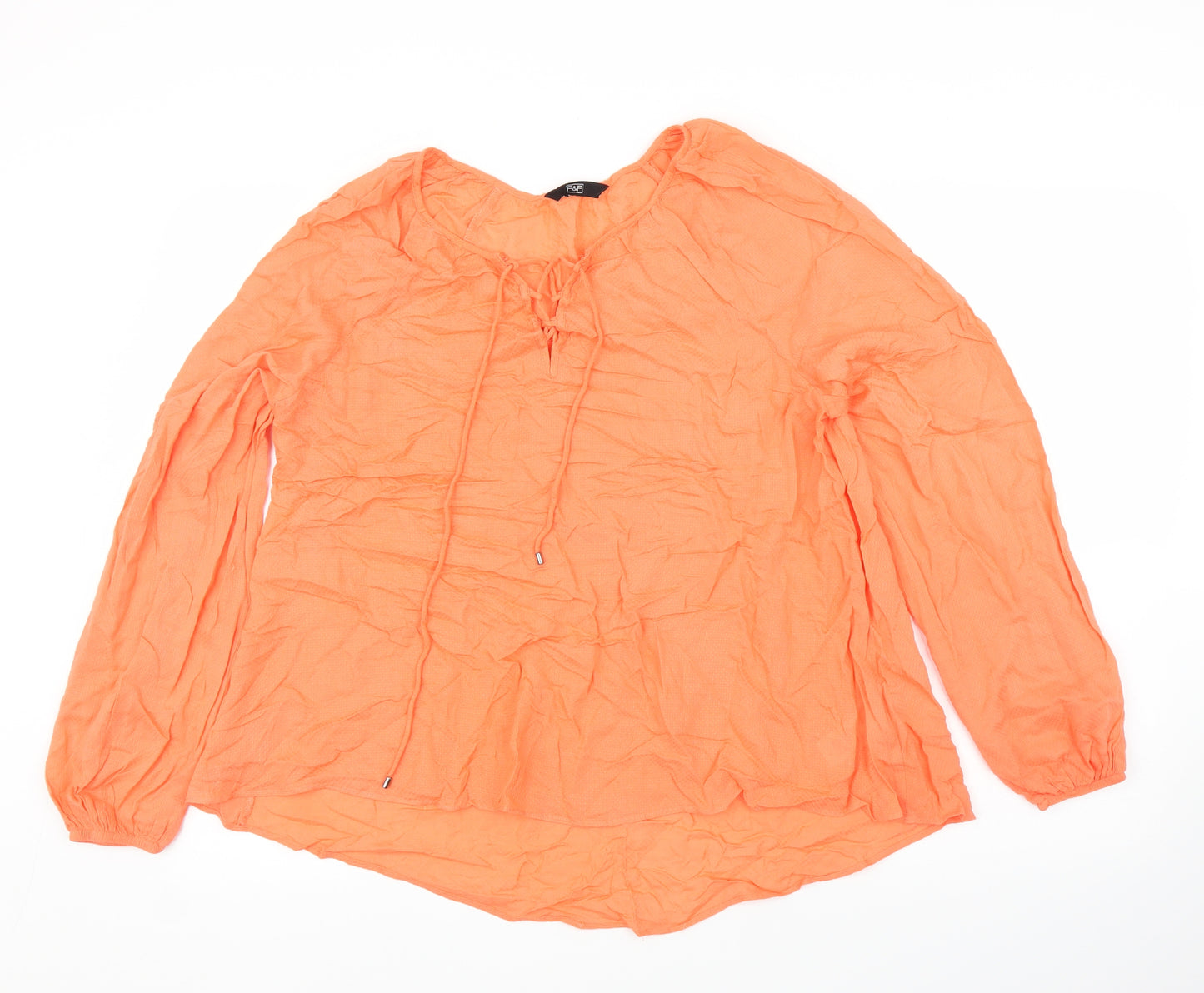 F&F Womens Orange   Basic Blouse Size 12