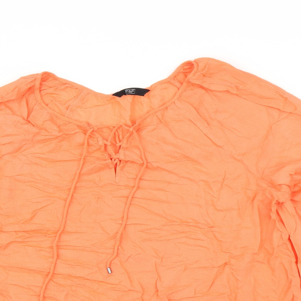 F&F Womens Orange   Basic Blouse Size 12