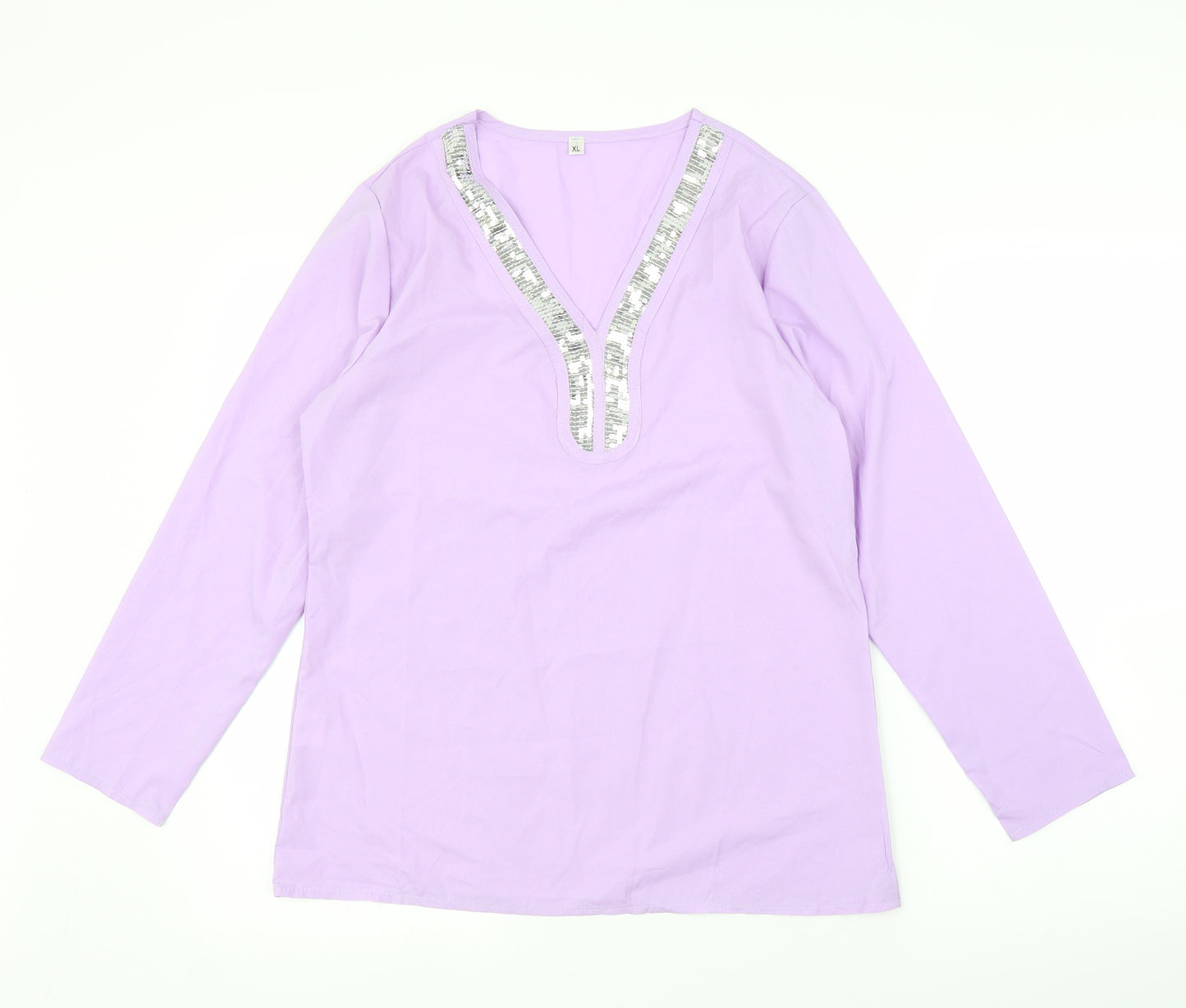 Preworn Womens Purple   Basic Blouse Size XL