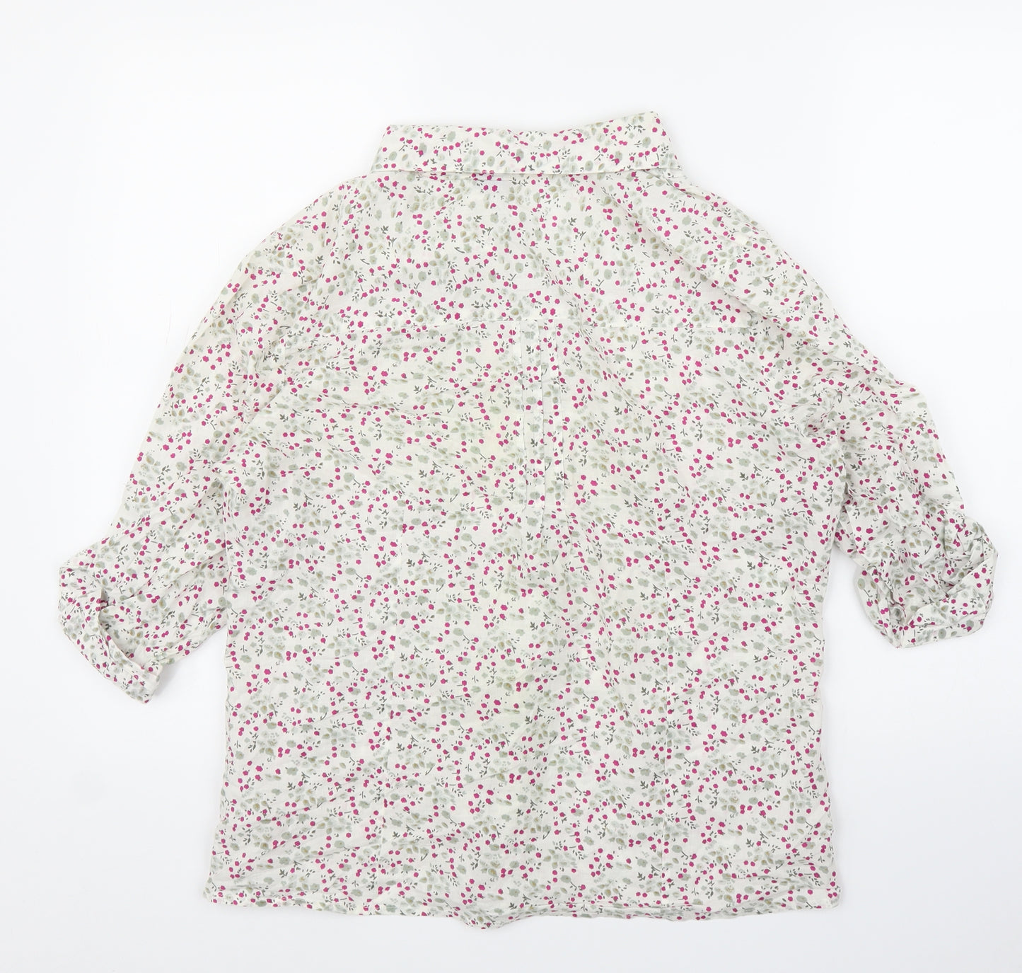 BHS Womens Green Floral  Basic Button-Up Size 16