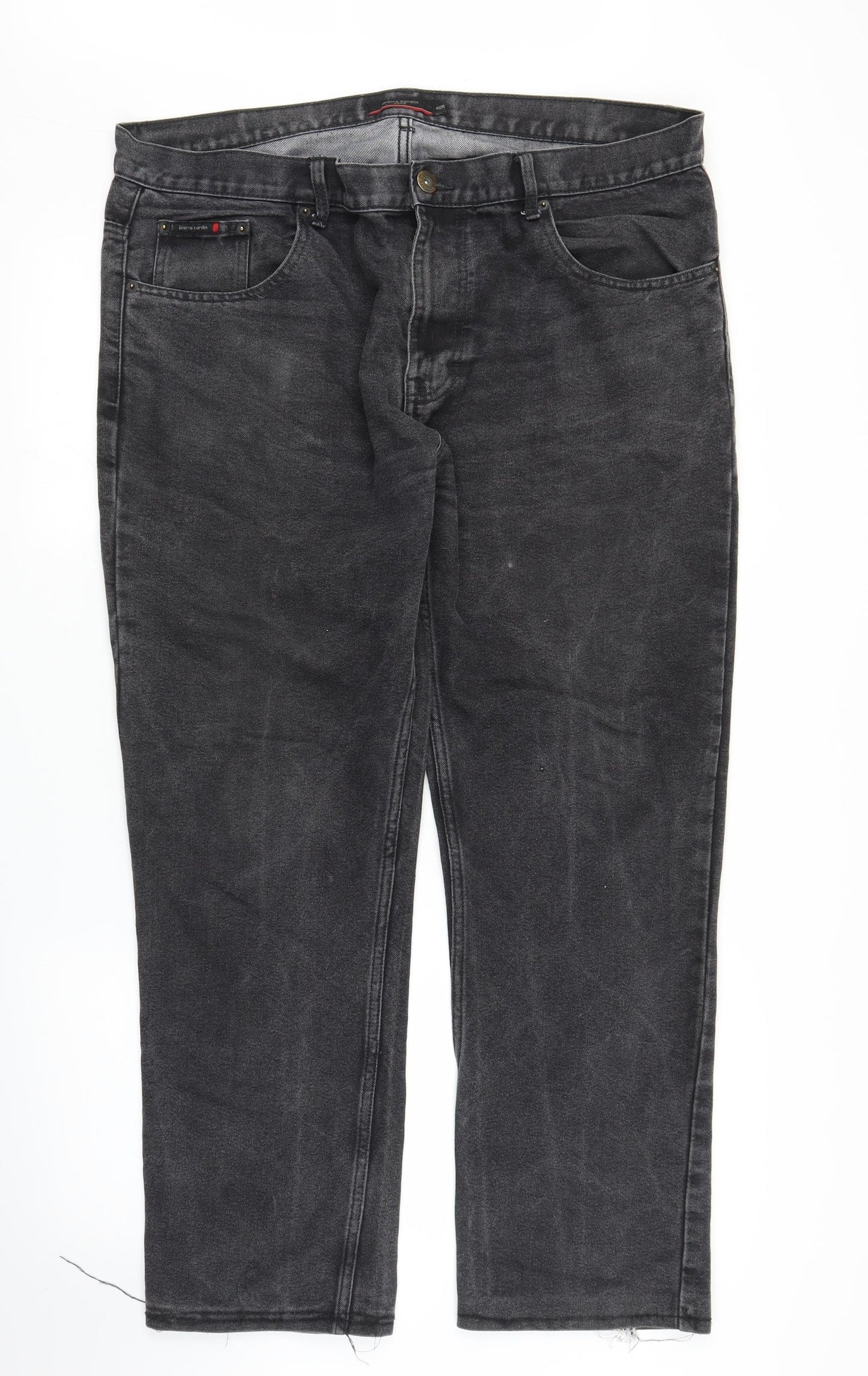 Pierre Cardin Mens Grey  Denim Straight Jeans Size 40 in L28 in