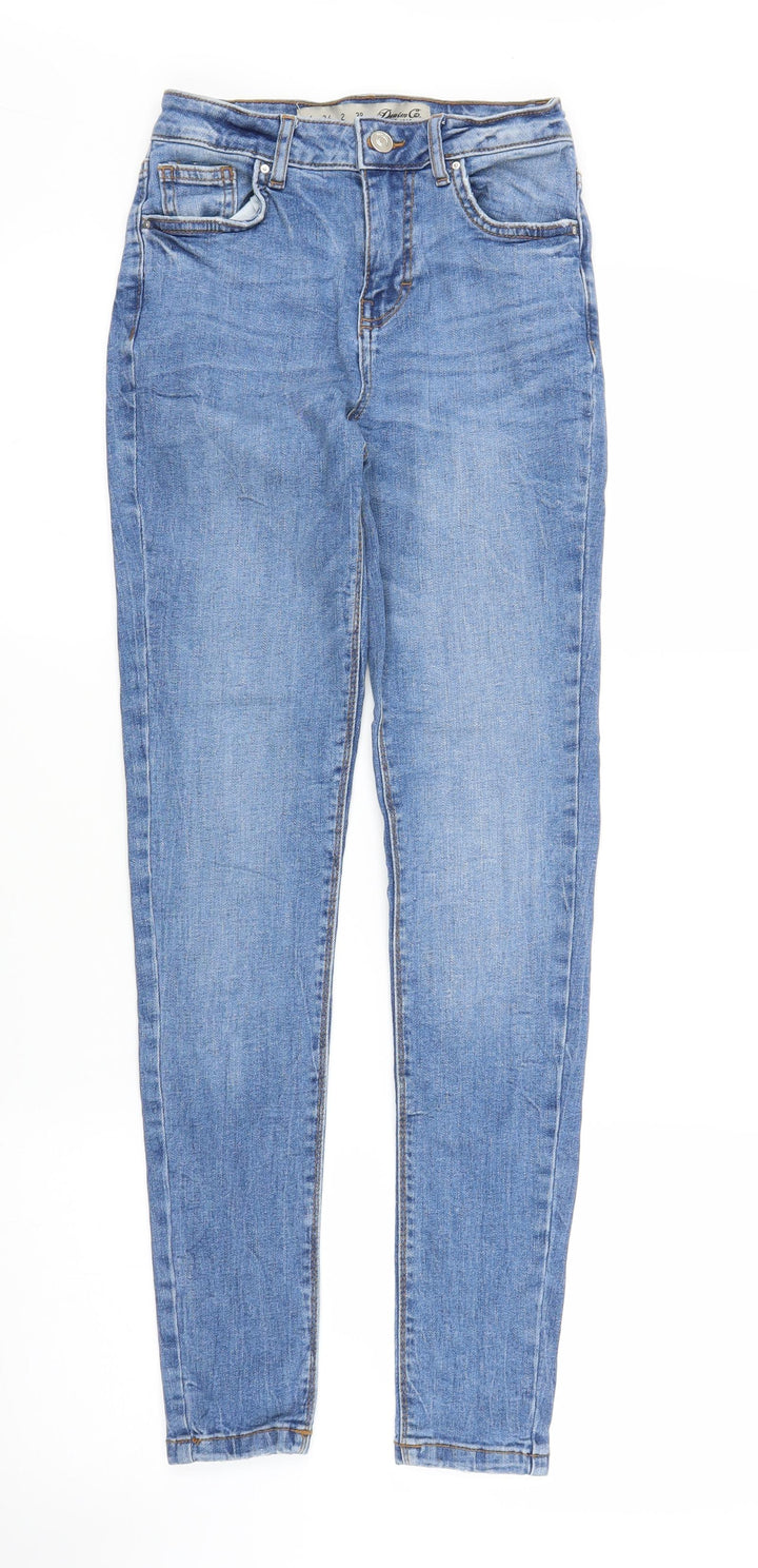 Primark Womens Blue Denim Skinny Jeans Size 6 L25 in