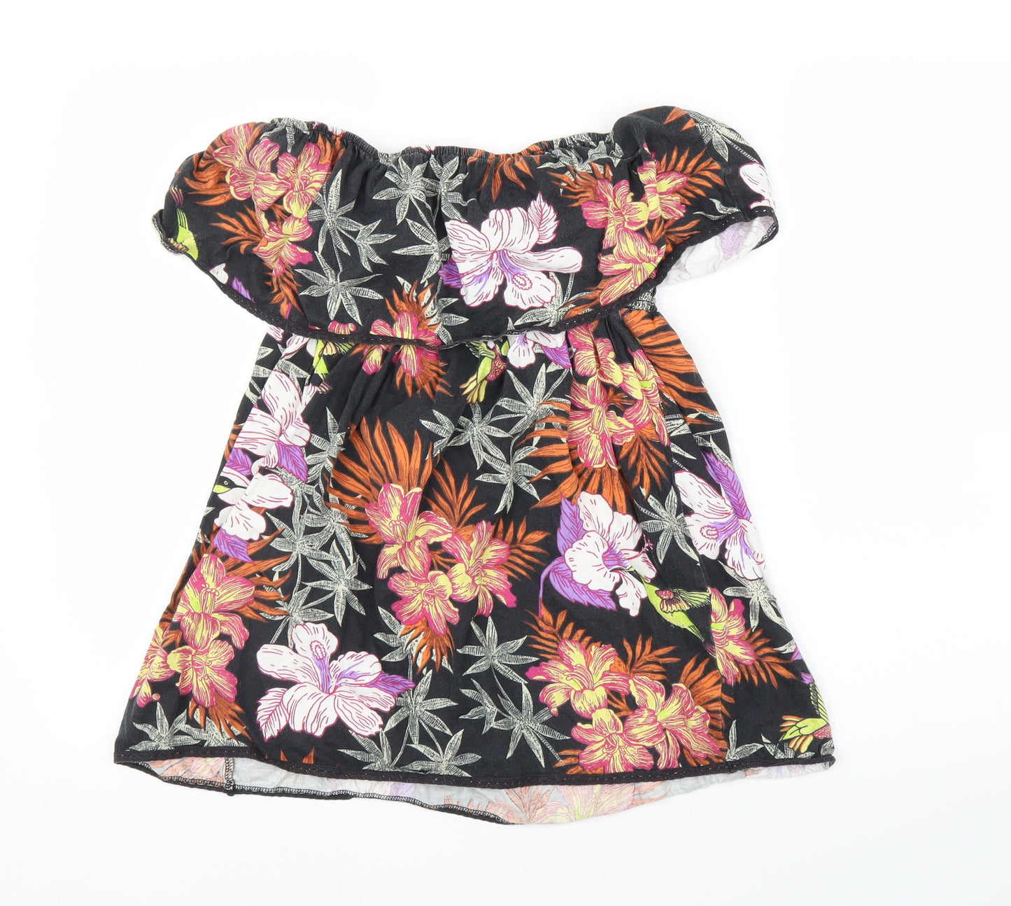 Primark Womens Black Floral  Basic Blouse Size 18