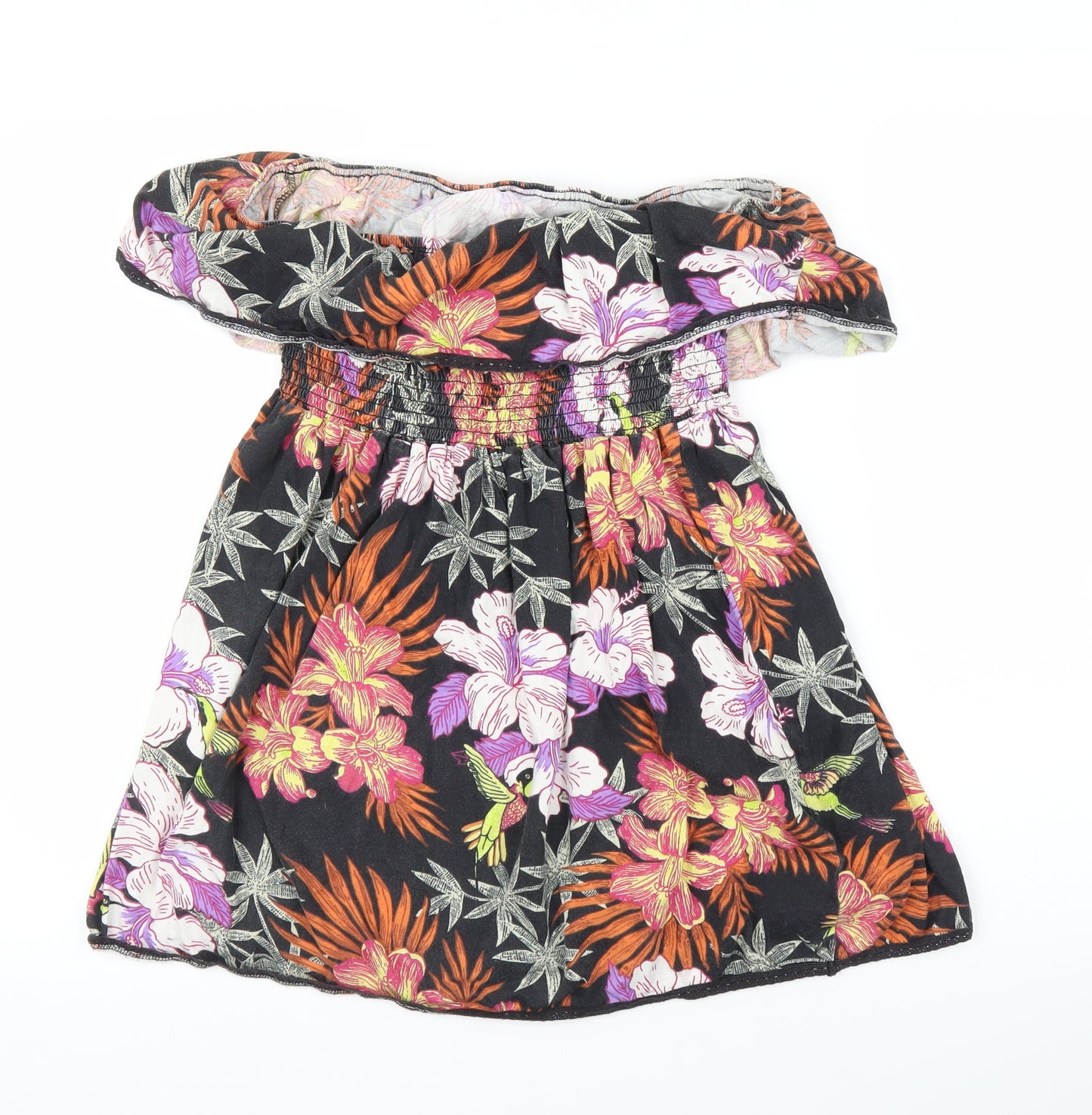 Primark Womens Black Floral  Basic Blouse Size 18