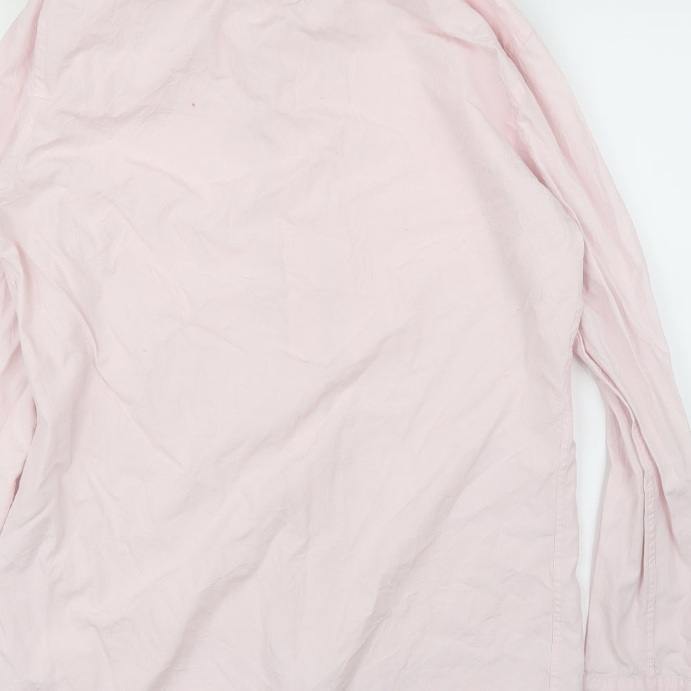 TM Lewin Mens Pink    Button-Up Size 16.5