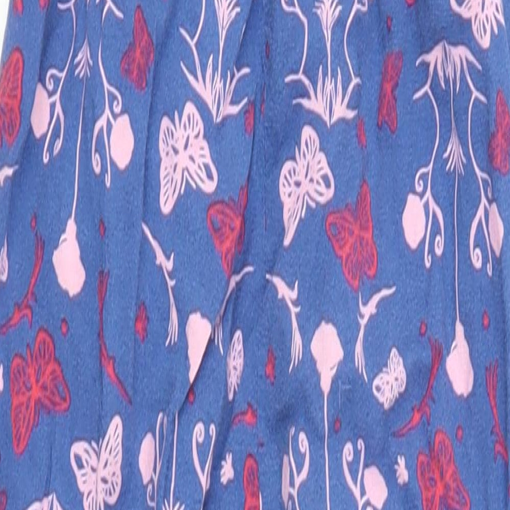 Lily & Dan  Girls Blue Floral  Jumpsuit One-Piece Size 8-9 Years