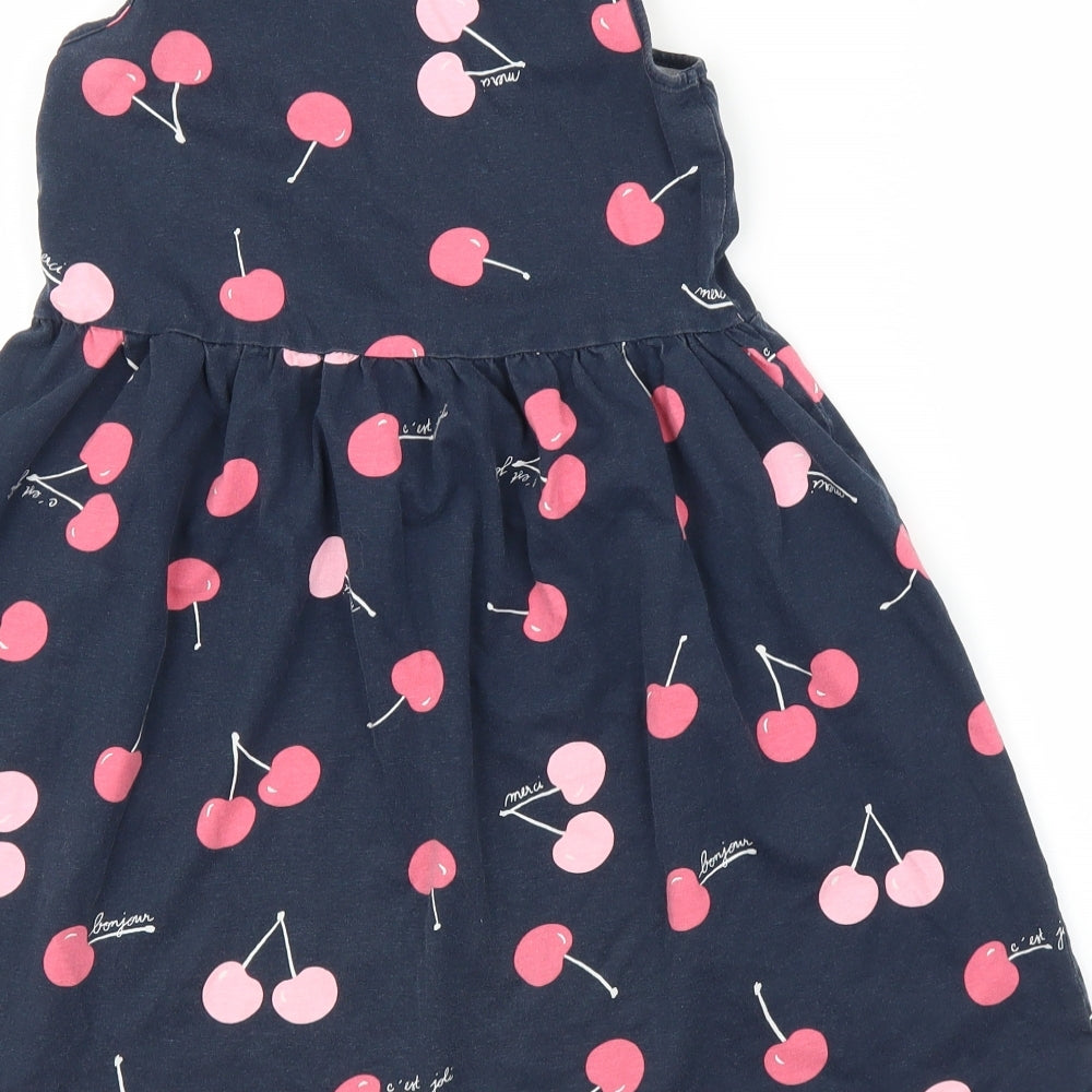 H&M Girls Blue   A-Line  Size 9 Years  - Cherries