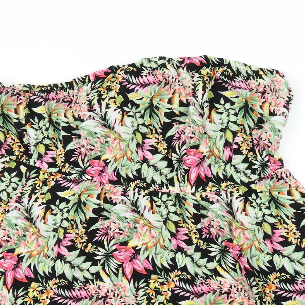 New Look Womens Green Floral  Basic Blouse Size 22