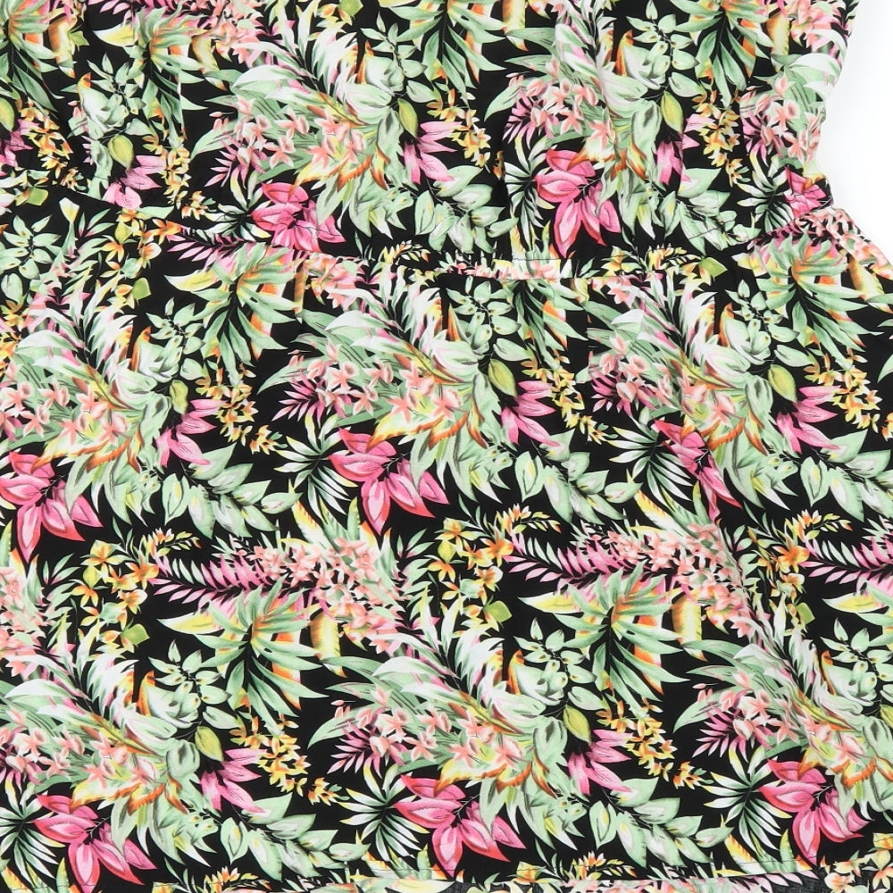 New Look Womens Green Floral  Basic Blouse Size 22