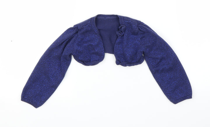Mothercare Girls Blue Cardigan Jumper Size 2 Years - Bolero