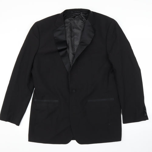 Limited Collection Mens Black   Jacket Suit Jacket Size 42