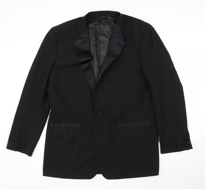 Limited Collection Mens Black   Jacket Suit Jacket Size 42